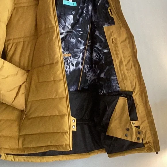 NWT ROXY SNOWBOARD JACKET YELLOW SIZE L - Picture 3 of 14
